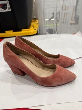 Botkier Rose Suede Low Block Heel Pumps